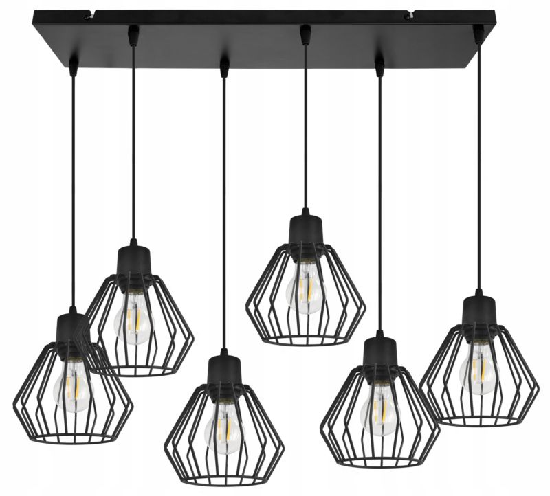 Lampa sufitowa wisząca Light Home LH Nuvola 5x E27 60W czarny 1szt.