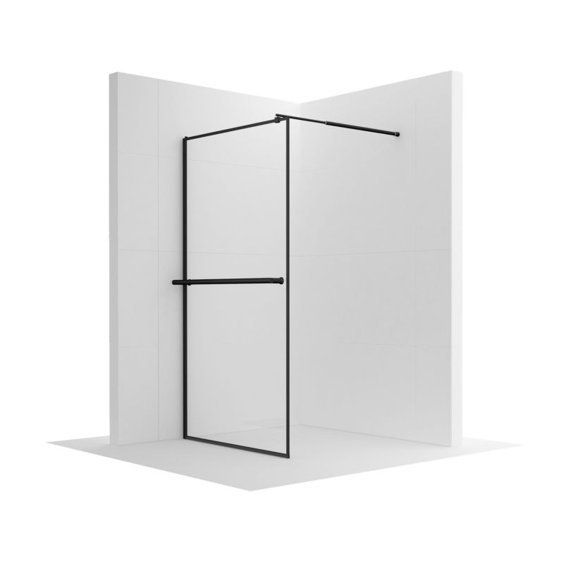 Ścianka prysznicowa SEVANTE BROMO 140x195 Walk-In czarna 1 szt.