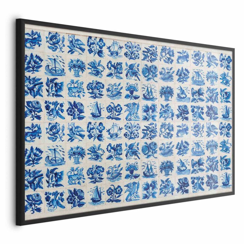 Plakat Artgeist Płytki azulejos 60x40 cm z ramą czarną 1 szt