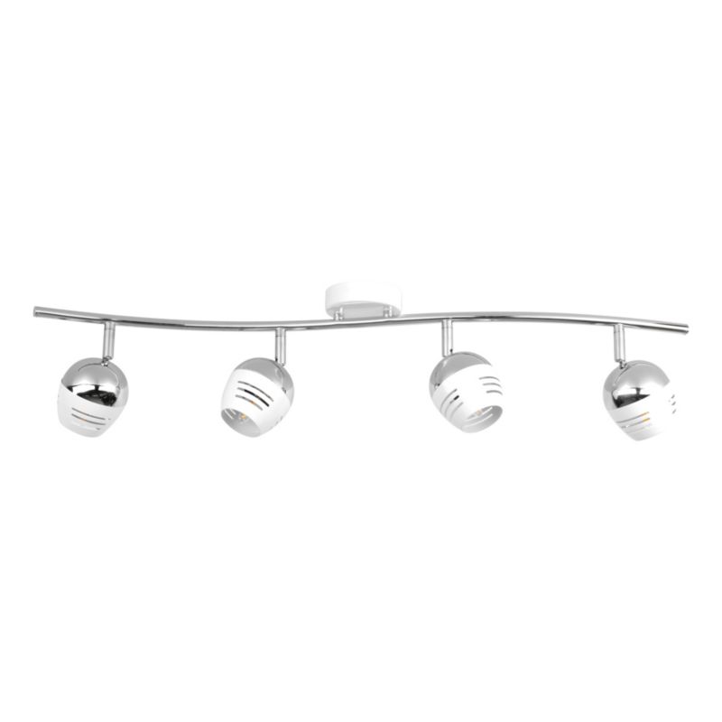 Lampa Sufitowa SPOT Light 4xG9 Max.28W Kompozycja Chromu i Bieli w Klasycznym Stylu, Polski Producent, 1 szt.