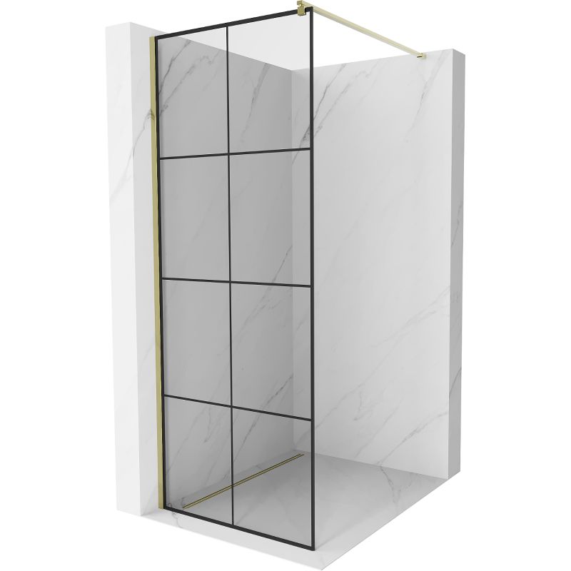 Ścianka prysznicowa Mexen Kioto czarny wzór 80x200 cm 800-080-101-50-77 1 szt.
