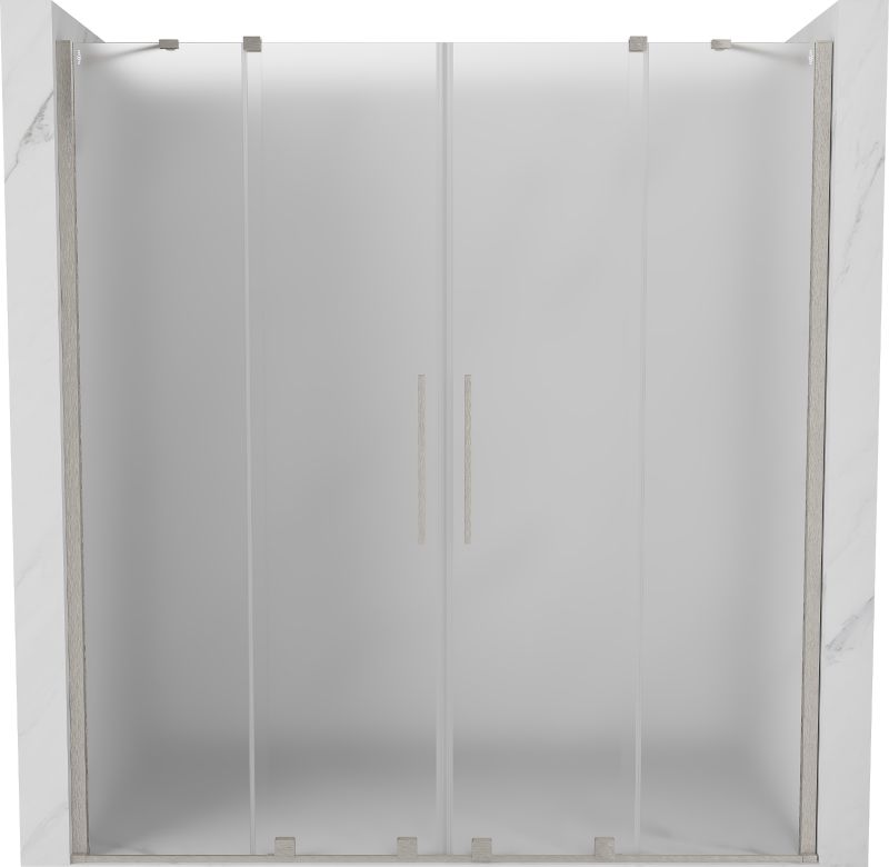 Drzwi prysznicowe przesuwne Mexen Velar szron nikiel 200x200 cm 1 szt.