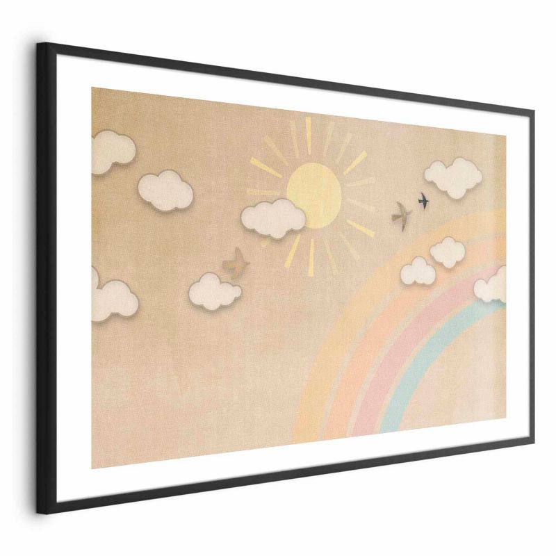 Plakat Artgeist Tęczowy dzień 90x60 cm z ramą czarną 1 szt