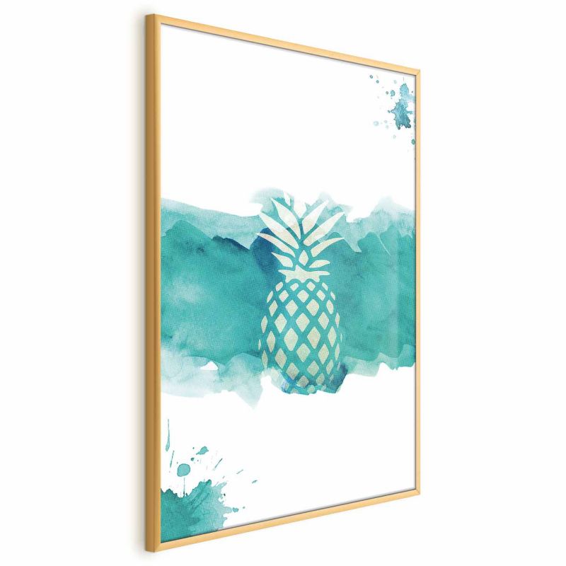 Plakat Artgeist Ananas 21x30 cm z ramą złotą 1 szt