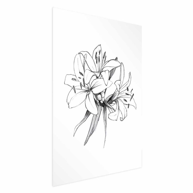 Plakat Artgeist Rysowane kwiaty 29,7x42 cm bez ramy 1 szt