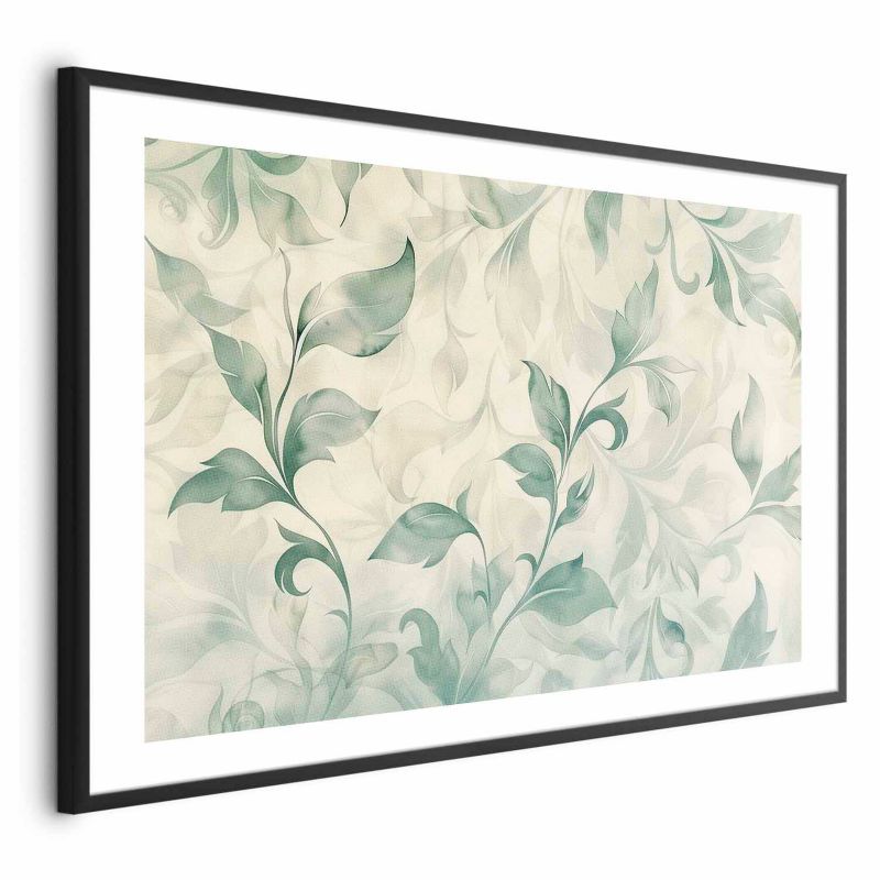 Plakat Artgeist Akwarelowe listki 90x60 cm z ramą czarną 1 szt