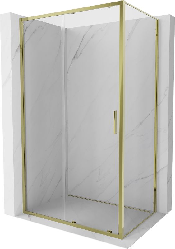 Kabina prysznicowa Mexen Exo rozsuwana 130 x 95 cm transparent złota 1 szt.
