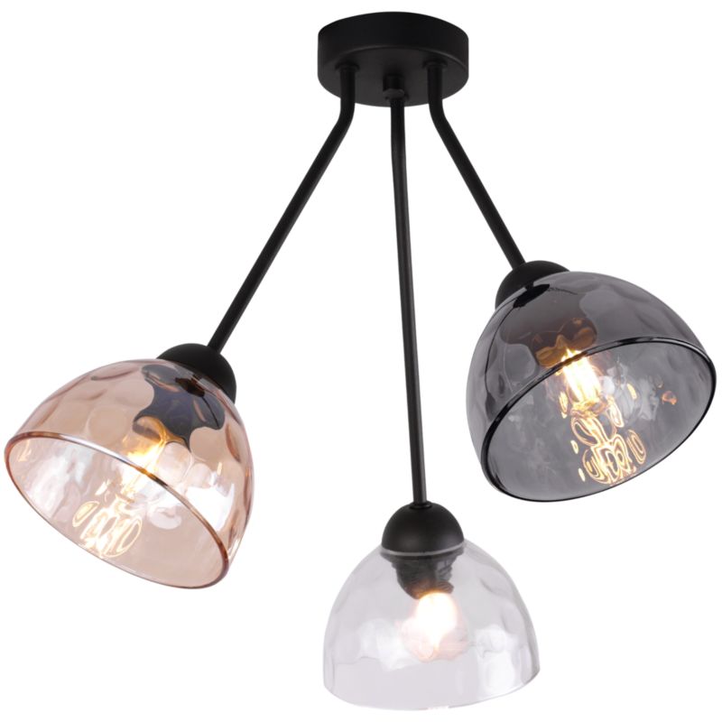 Lampa sufitowa wisząca Light Home LH Venice Trio 1x E27 60W klosz mieszany 1szt.