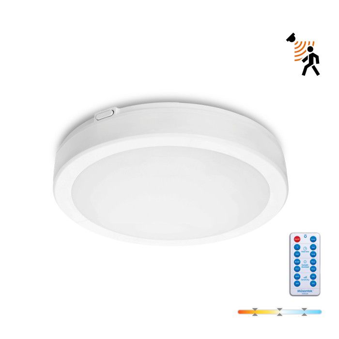 Plafon z czujnikiem ruchu LED 24W Kobi 3cct IP65 biały 1szt.