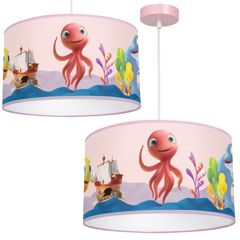 Lampa wisząca MiLAGRO MiniMini Ośmiornica Lola 1xE27 różowa 1 szt.