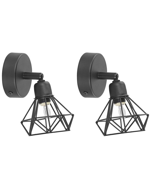 Zestaw 2 lamp spot Erma Regulowana Metal Czarny 1 par.