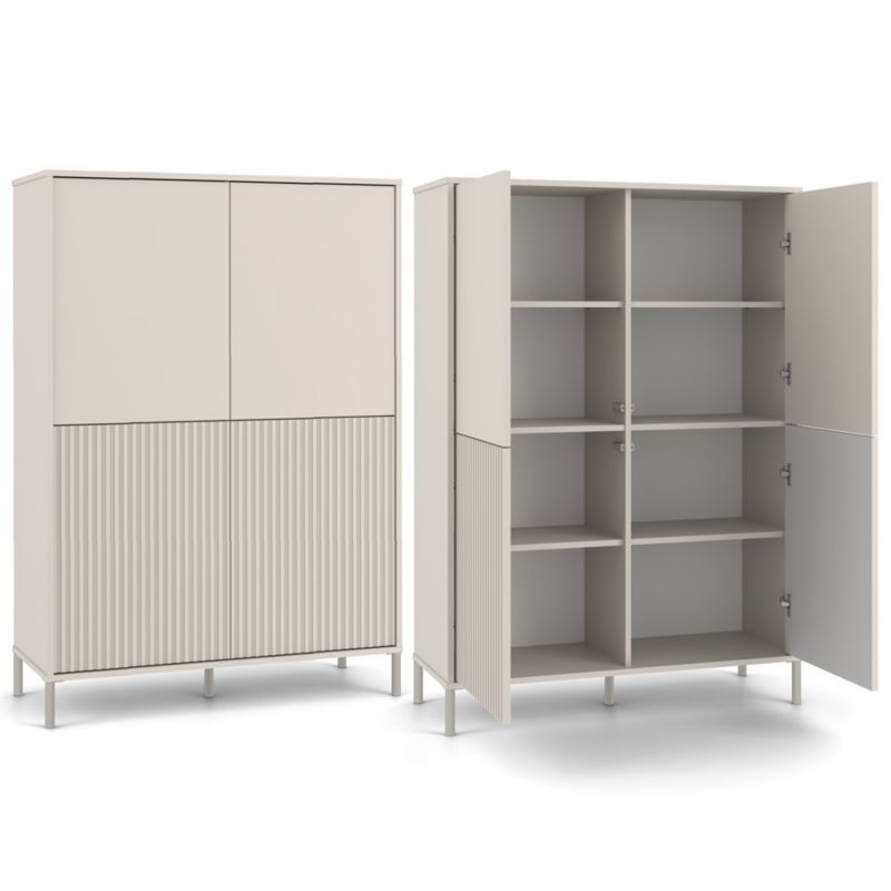 Witryna TopEShop Kamaro 4DK Slim/Gładki Kaszmir 103,5x147,5x40 cm 1szt