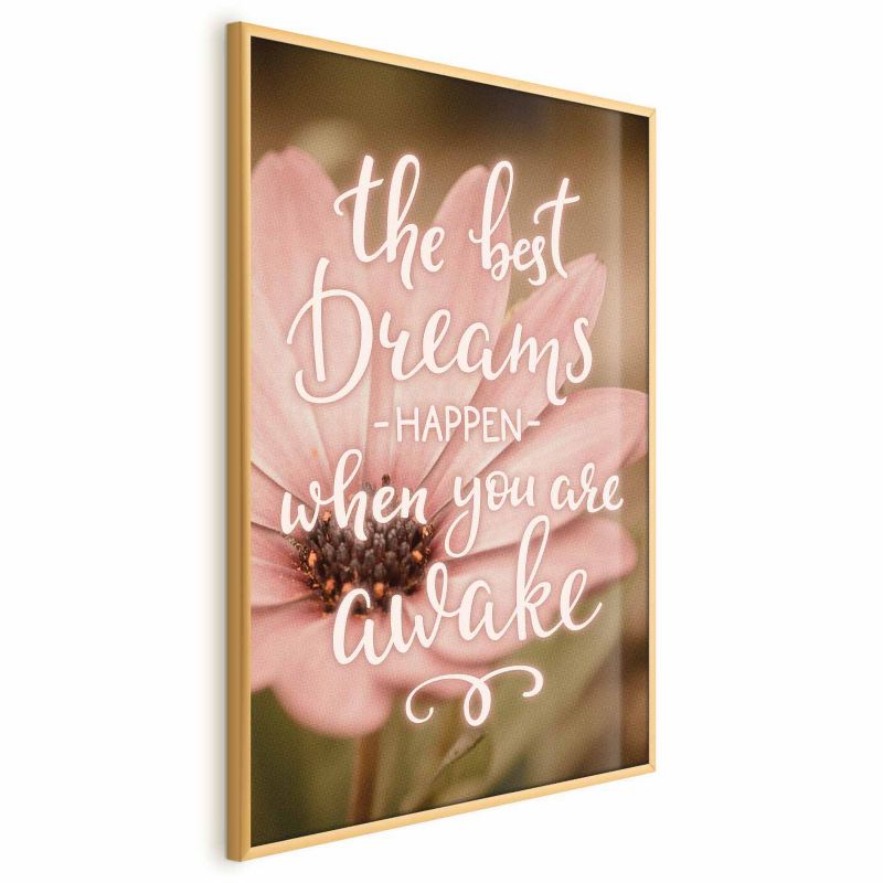 Plakat Artgeist Best dreams 40x60 cm z ramą złotą 1 szt