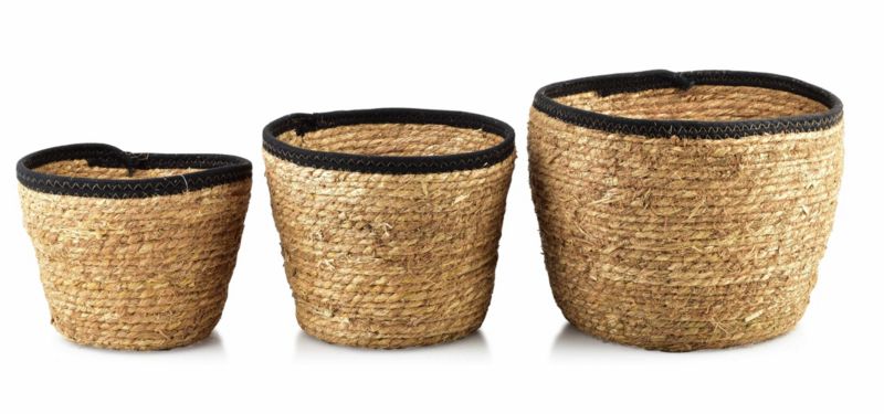 Komplet 3 koszy MONDEX BALI 33 x 33 x 27 cm brązowy 1 kpl.