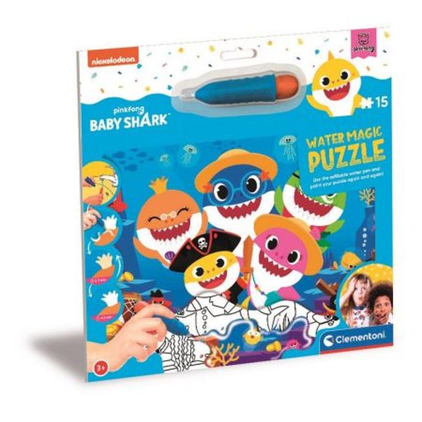 Magiczne wodne puzzle WATER MAGIC 15 EL Baby Shark Clementoni