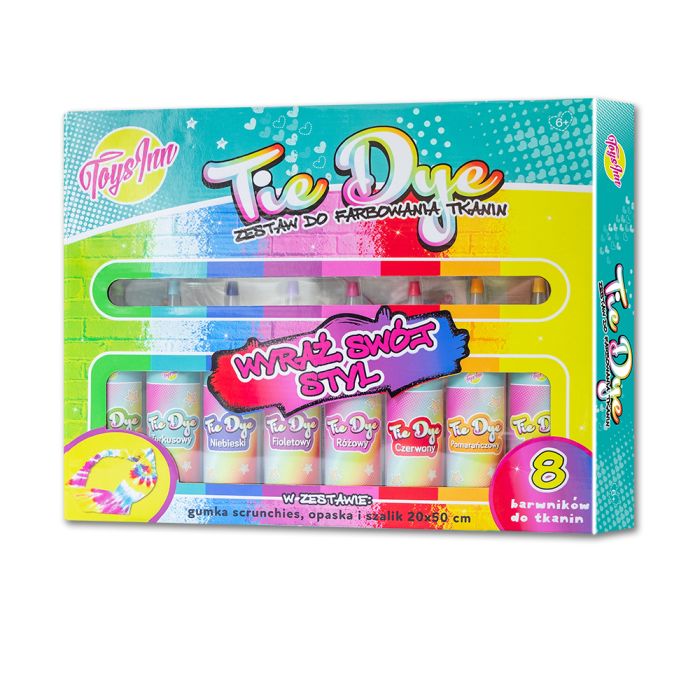 Zestaw do farbowania tkanin Tie Dye STnux +opaska+szalik