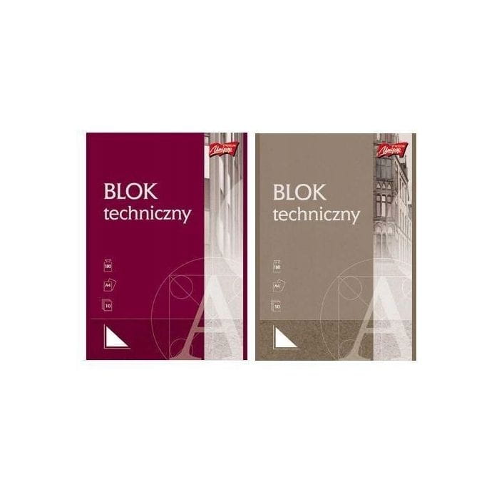 Unipap Blok techniczny A4- białe kartki, 190g