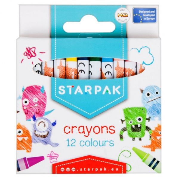 KREDKI WOSKOWE 12 KOLORÓW STARPAK