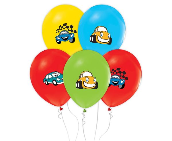 Balony Samochody (z kreskówek), 12"/ 5 szt.