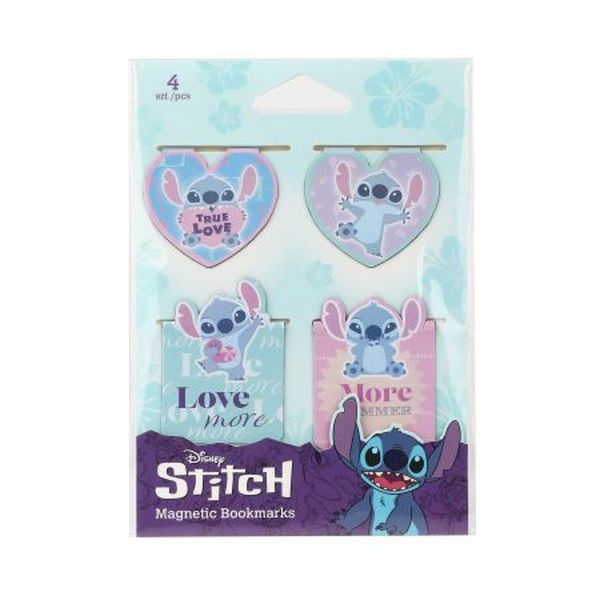 DISNEY FASHION - ZAKŁADKI MAGNETYCZNE 4 SZT. MIX - WZÓR 2 - STITCH /12