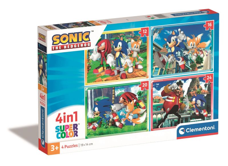 PUZZLE 4 w 1 SUPER KOLOR SONIC
