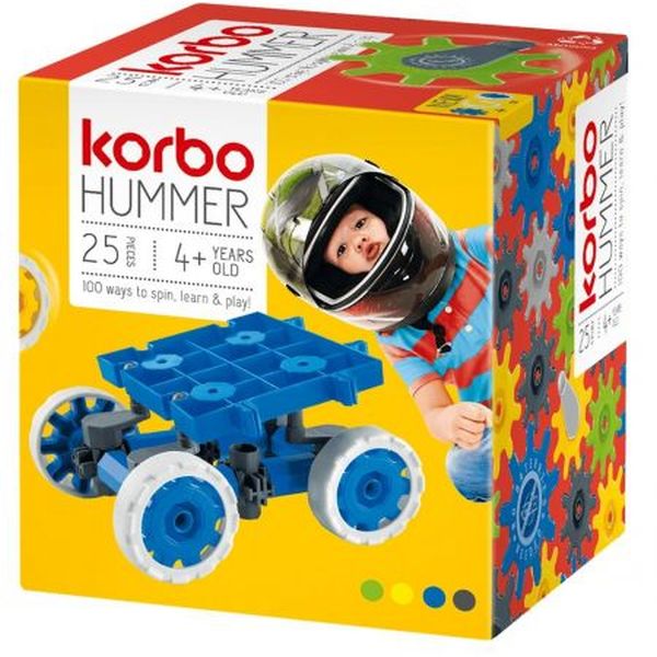 Klocki Korbo -zestaw Hammer, niebieski, 25 elementów