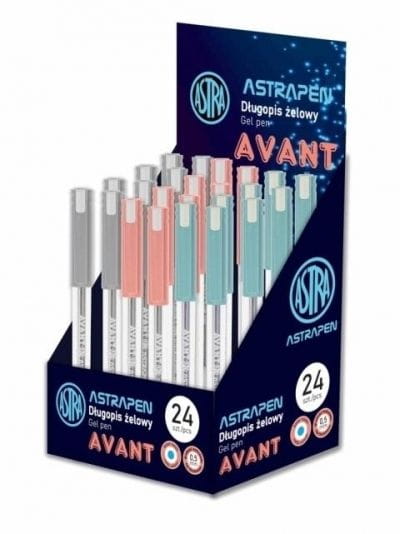 Długopis żelowy ze skuwką 0,5 mm ASTRAPEN Avant - 24 szt. display