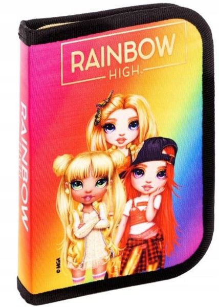 Piórnik pojedynczy dwuklapkowy bez wyposażenia RAINBOW HIGH GOLDEN STY