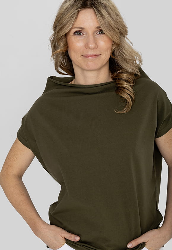 Bluse NEXT aus bio-Baumwolle - Khaki