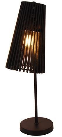 Lampka stołowa drewniana czarna Osaka Ledea