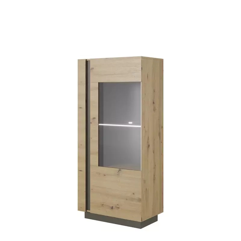Witryna do salonu dąb artisan 72 cm LINDA