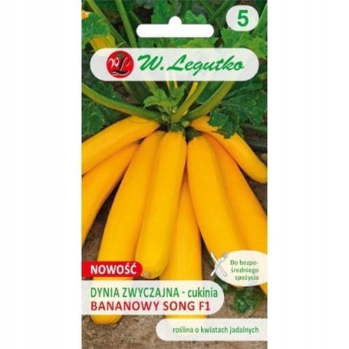 1 szt, Cukinia Bananowy Song F1 - Nasiona: Ilość w opakowaniu: 2 g