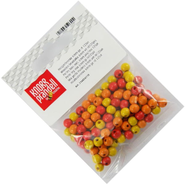 korale drewniane fi 6mm 125szt mix KNORR 216026110