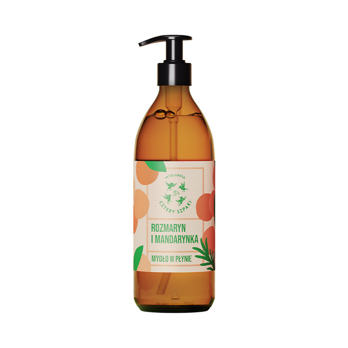 4 Szpaki Mydło w płynie rozmaryn i mandarynka, 500 ml