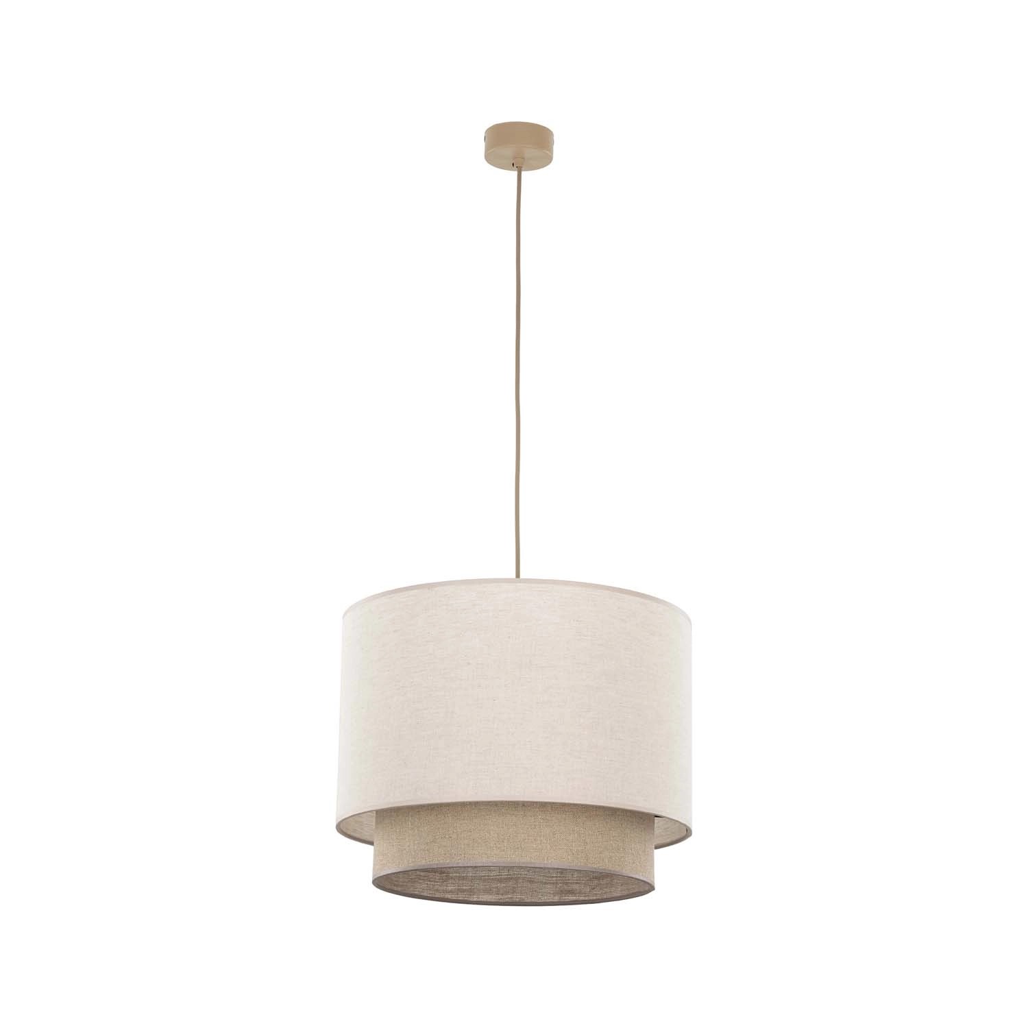 TK Lighting Lampa wisząca LINO SABIA 1xE27 15W śr. 38 cm beżowa