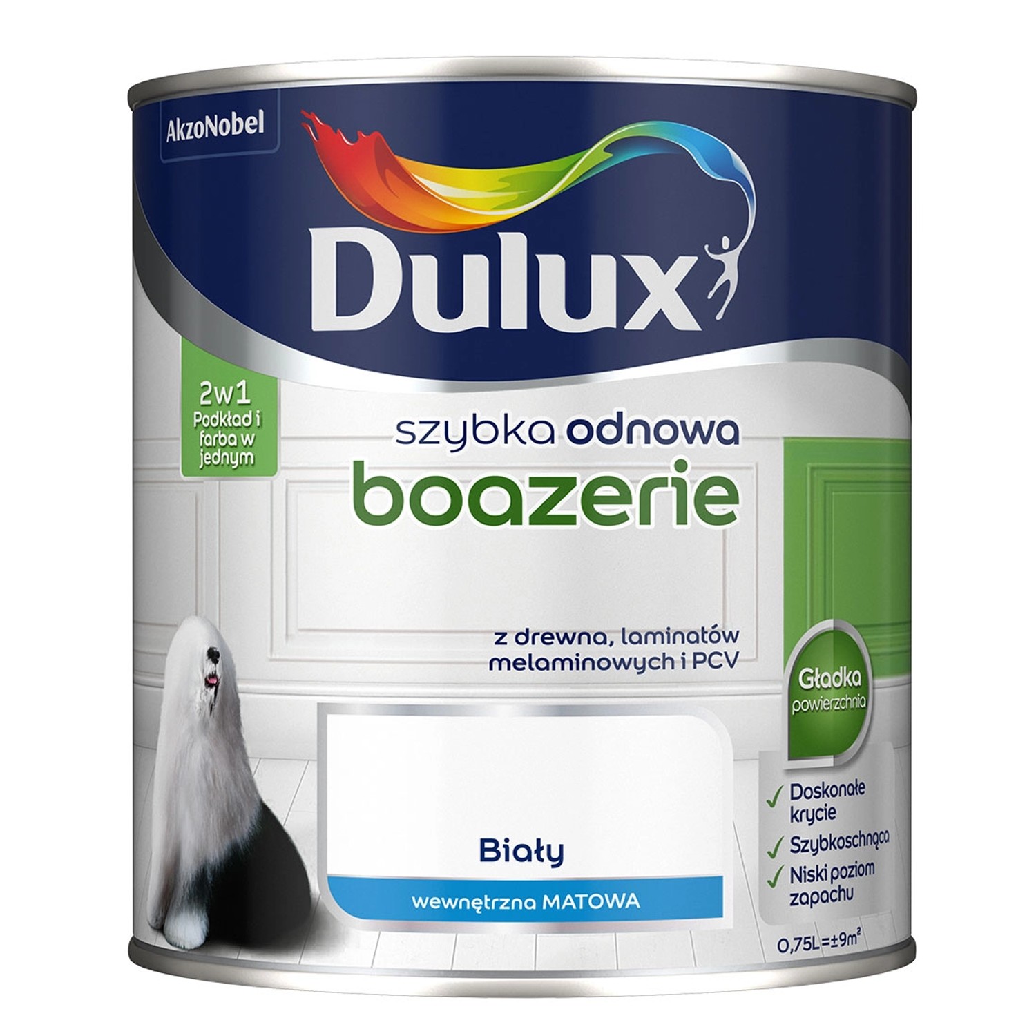 Dulux Szybka Odnowa Boazerie biały mat 750 ml