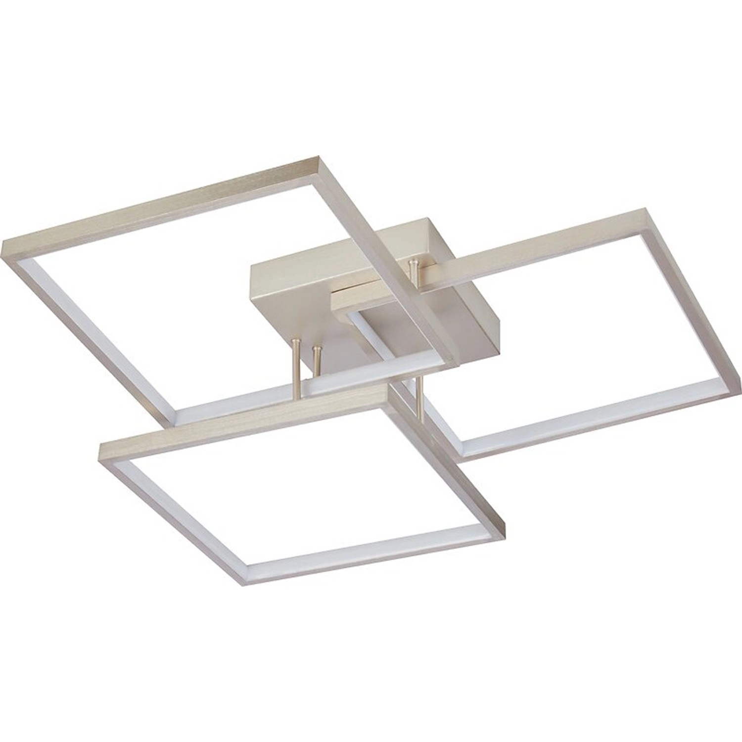 Plafon LED KWADRATY nikiel 58 cm x 13 cm 41W 3000K 1980 lm