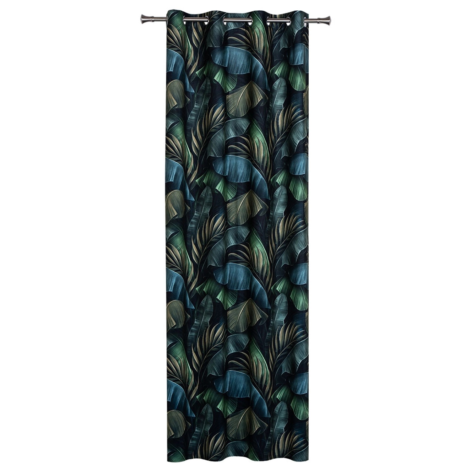 Zasłona NUSA na przelotkach 140 cm x 260 cm zielona