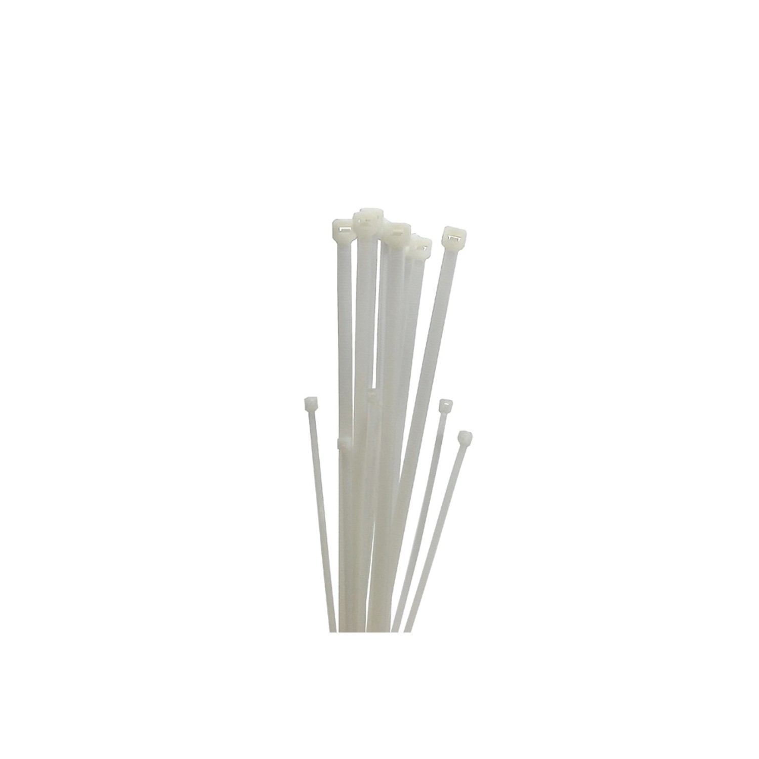 LUX Opaski do kabli mix białe 2,2 x 120 mm, 4,2 x 200 mm