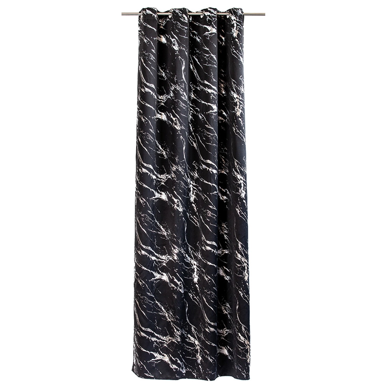 Zasłona ENDLESS CHIC na przelotkach 140 x 270 cm czarno-srebrna