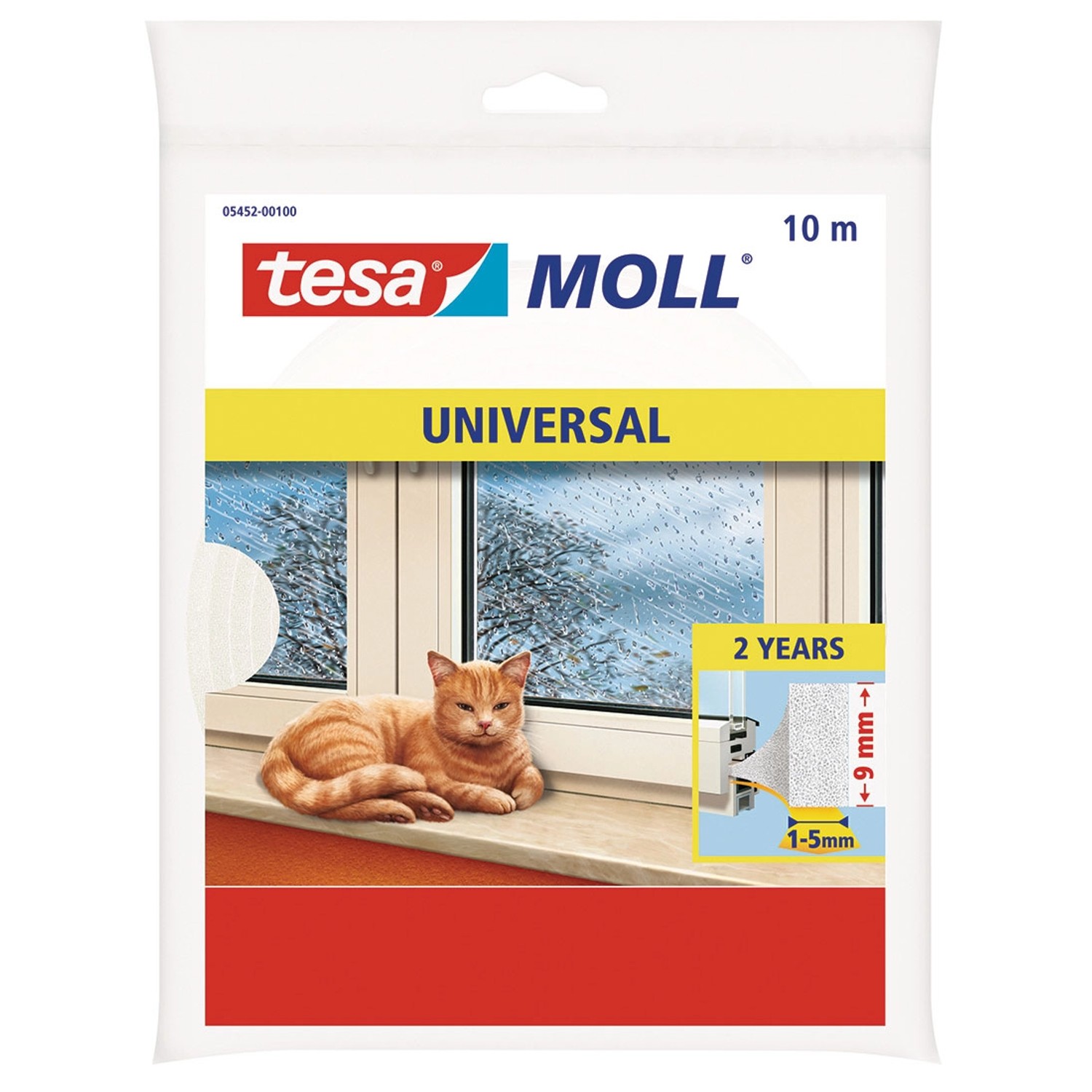 Tesa Uszczelka uniwersalna 9 mm x 10 m biała