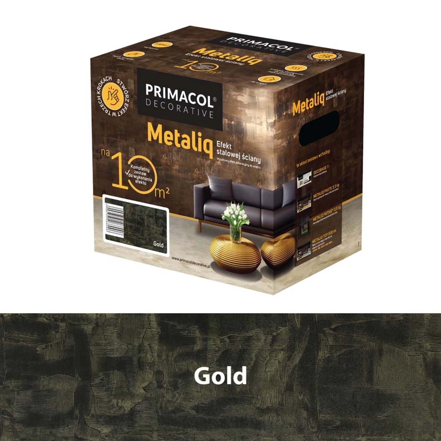 Zestaw Metaliq do dekoracji GOLD 10m2
