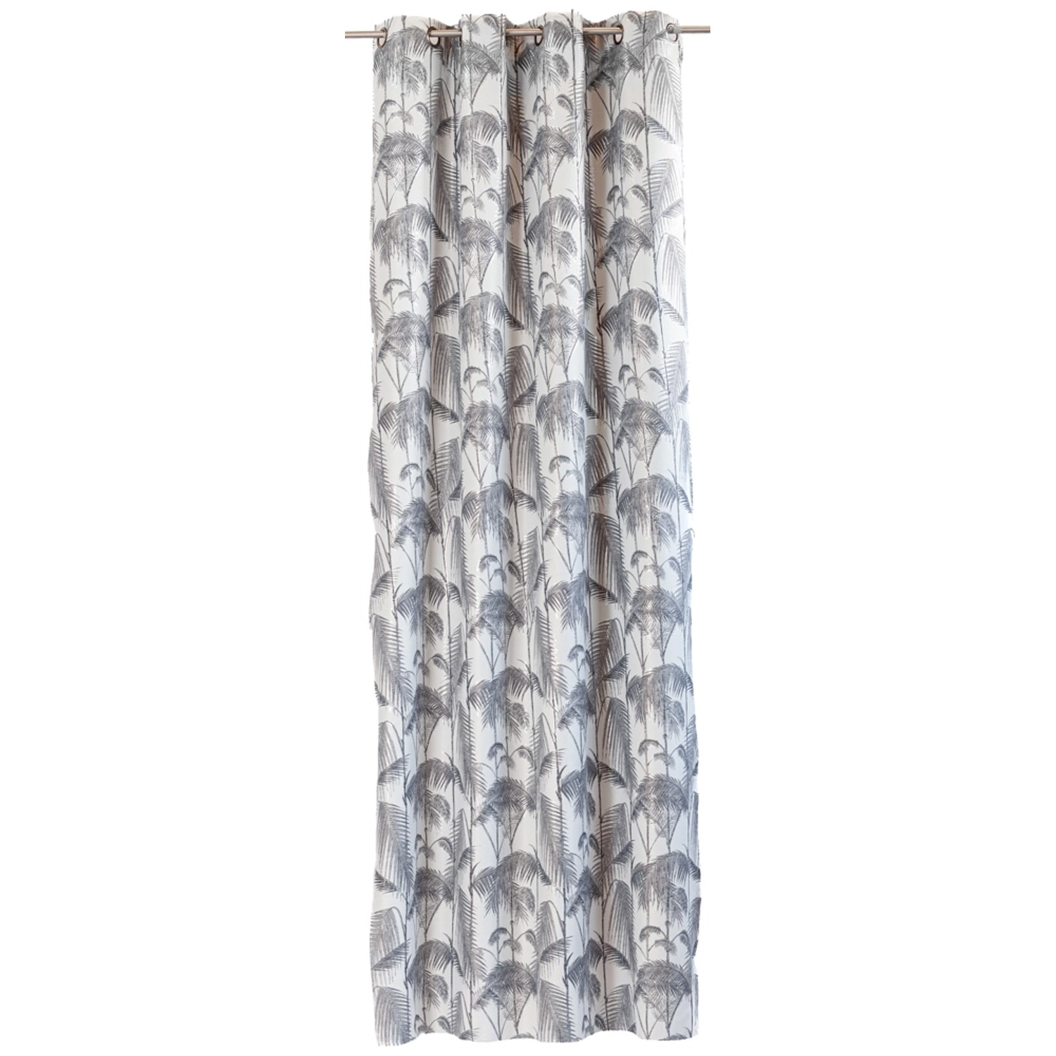 Zasłona BOLD CHIC na przelotkach 140 cm x 270 cm szaro-srebrna