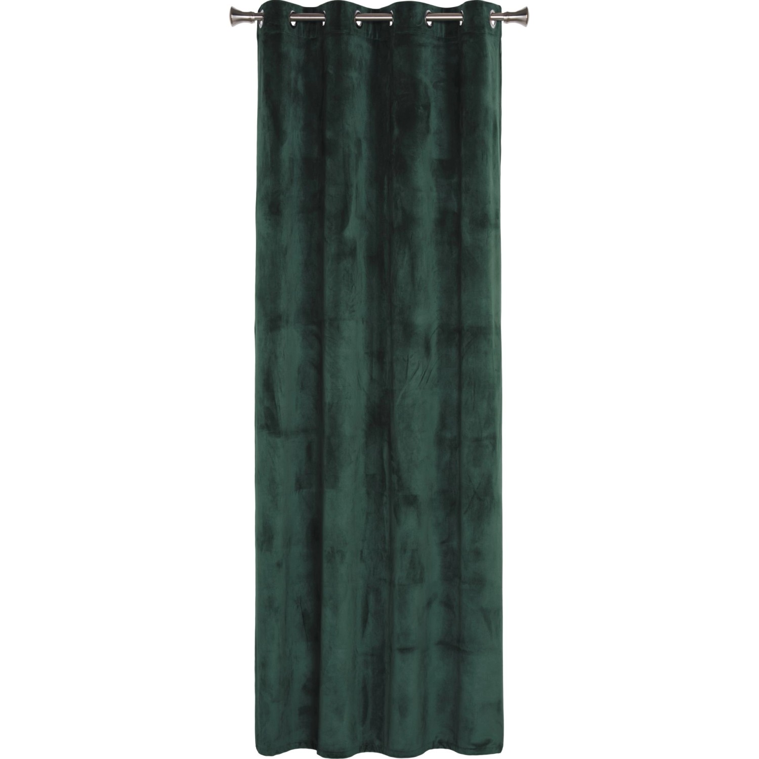 Zasłona VELVET na przelotkach 140 cm x 260 cm ciemnozielona