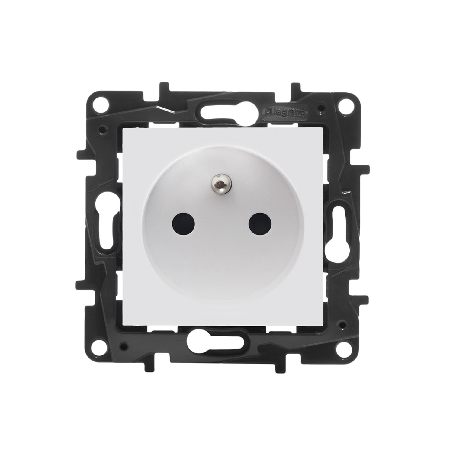Niloe Step Gniazdo 2P+Z 16 A - 230 V bez przesłony, zaciski śrubowe, białe