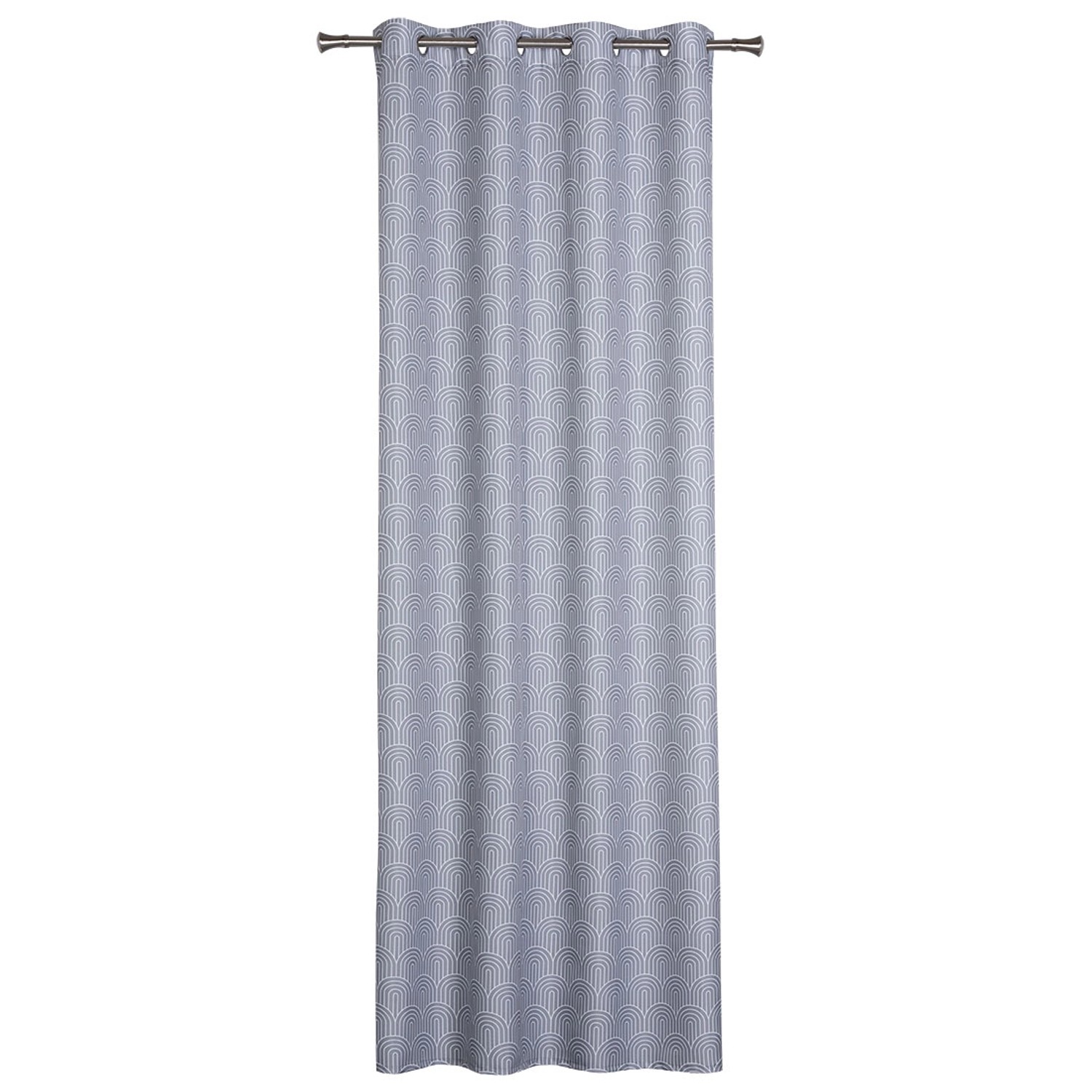 Zasłona PULA na przelotkach 140 cm x 260 cm szara