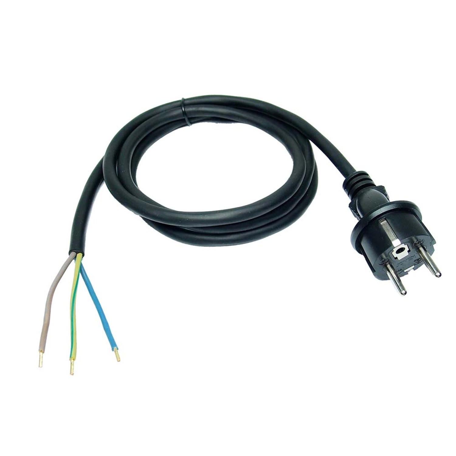 Jonex Przewód gumowy z wtyczką, 3x1,5mm2, długość 3m , czarny