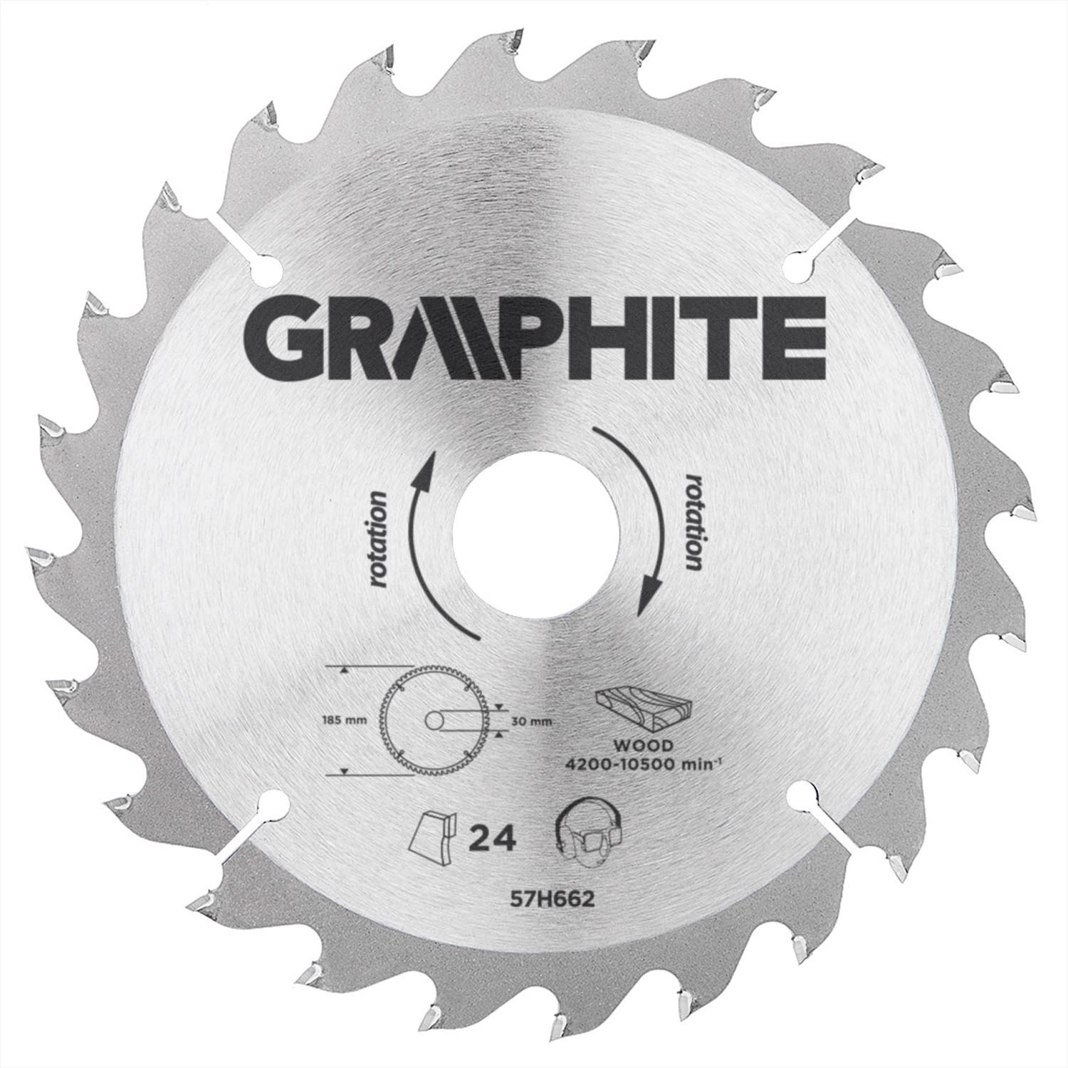 Graphite Tarcza do pilarki, widiowa, 185 x 30 mm, 24 zęby
