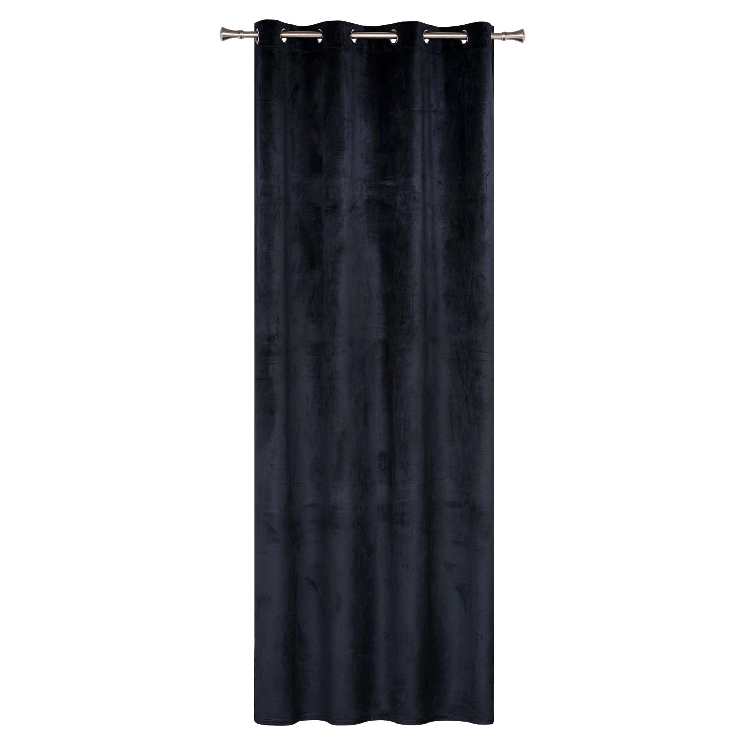 Zasłona VELVET na przelotkach 140 cm x 260 cm czarna