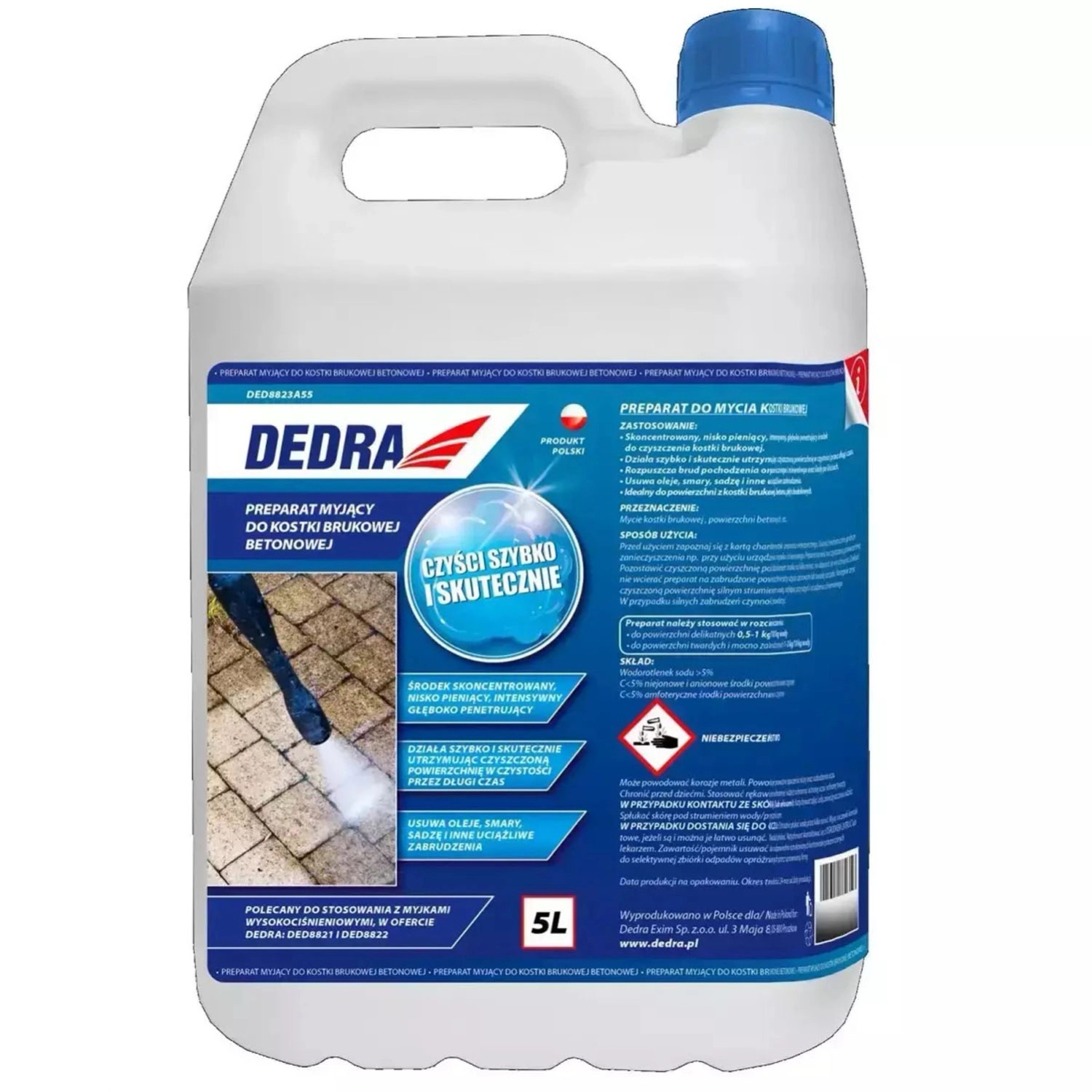 Dedra Środek myjący do kostki brukowej - 5 l